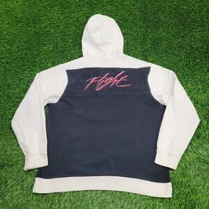 NIKE Air-Jordan Flight 1/4 Zip Hoodie Large 22x25 Two-Tone